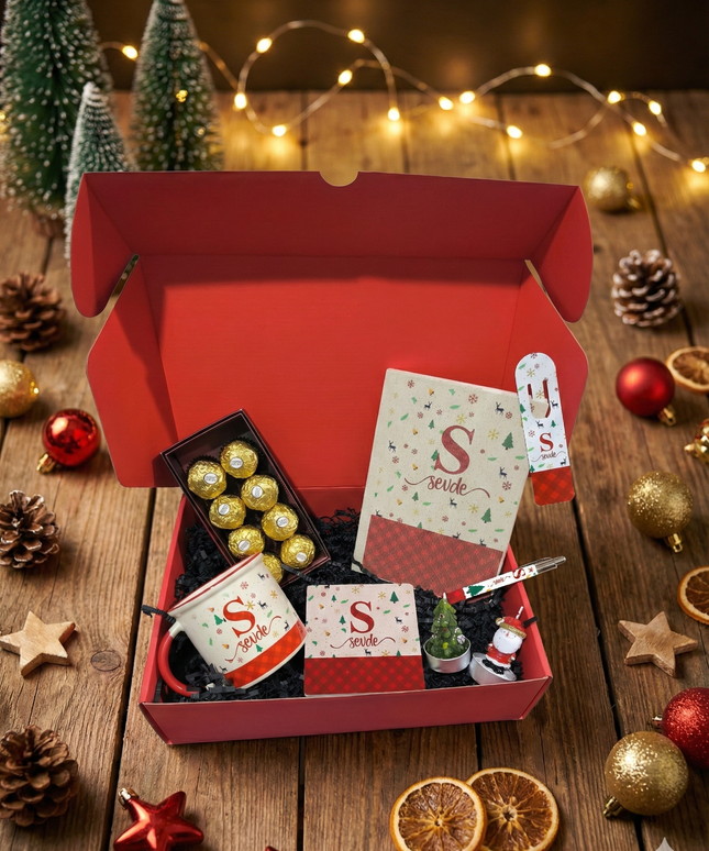 Yılbaşı Hediye Kutusu | Özelleştirilebilir İsim Baskılı