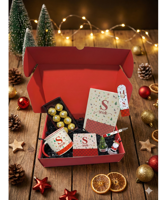 Yılbaşı Hediye Kutusu | Özelleştirilebilir İsim Baskılı