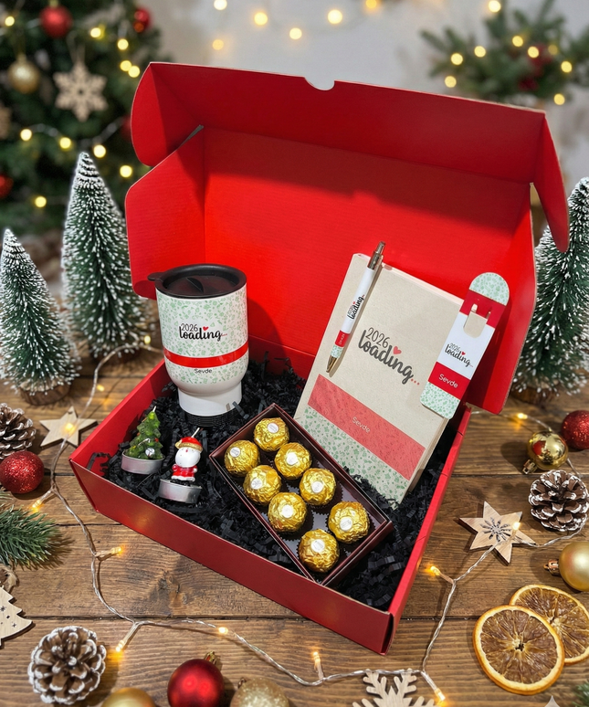 2026 Loading… Kulplu Termos Yılbaşı Hediye Kutusu