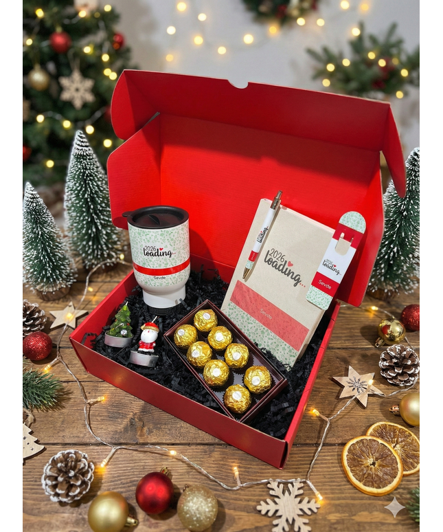 2026 Loading… Kulplu Termos Yılbaşı Hediye Kutusu