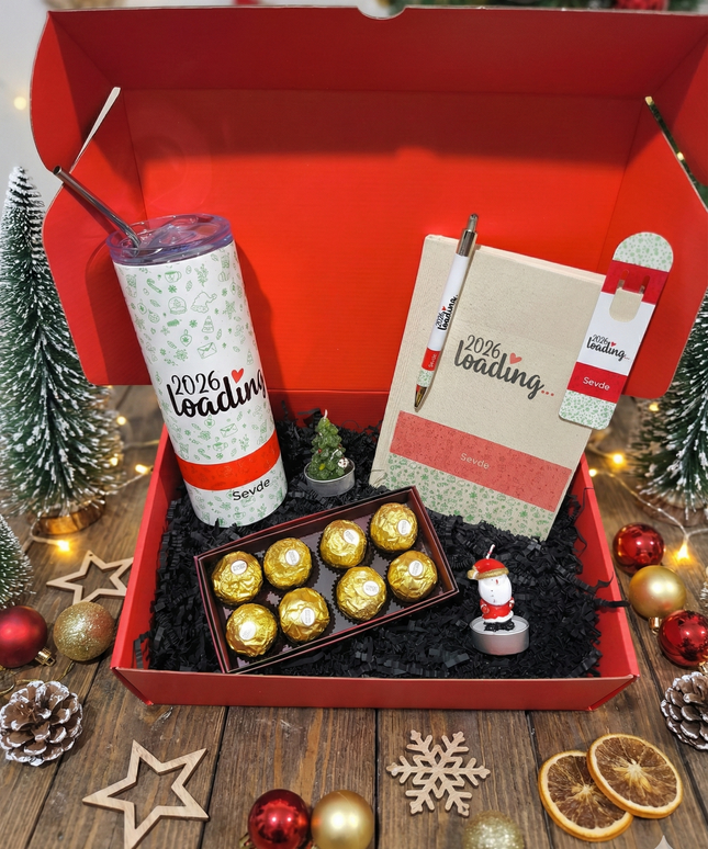 2026 Loading… Pipetli Çelik Termos Yılbaşı Hediye Kutusu