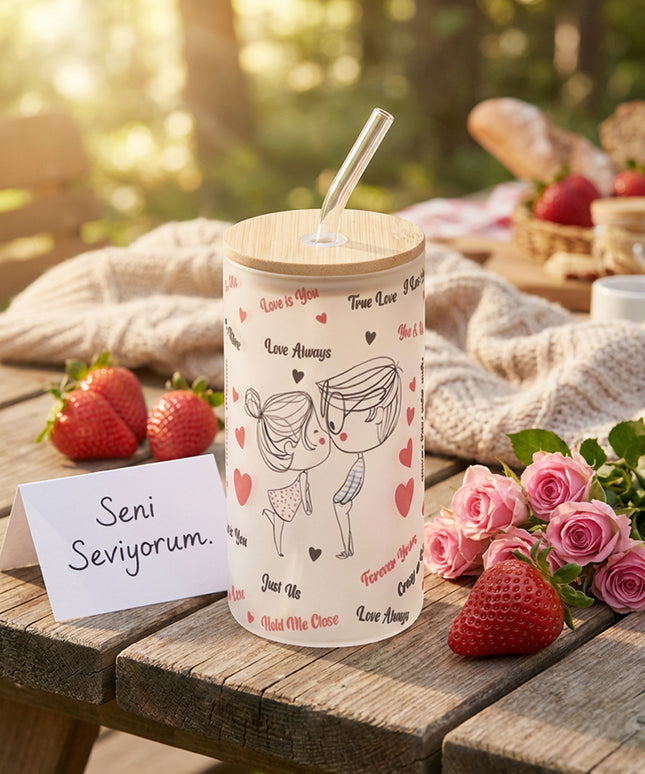 Sevgili Öpücük Cam Pipetli Suluk Özel Kutu