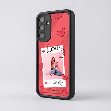 Kişiye Özel Samsung A Serisi Telefon Kılıfı Polaroid Love Kalp (Fotoğraflı & İsimli) | tasarla kutla