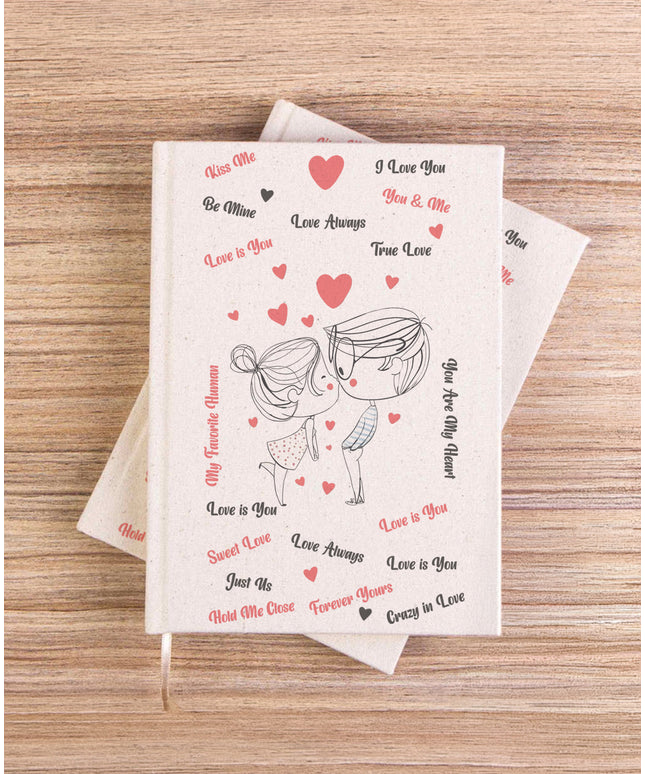 Sevgili Öpücük Kanvas Defter (14x20)