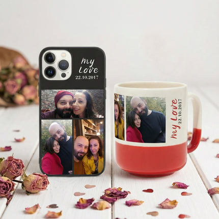 Kişiye Özel Kupa Bardak & iPhone Telefon Kılıfı Seti (Fotoğraflı)