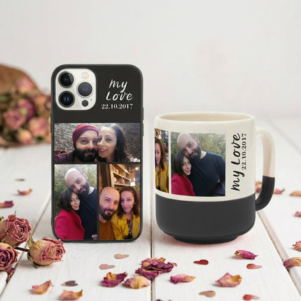 Kişiye Özel Kupa Bardak & iPhone Telefon Kılıfı Seti (Fotoğraflı)