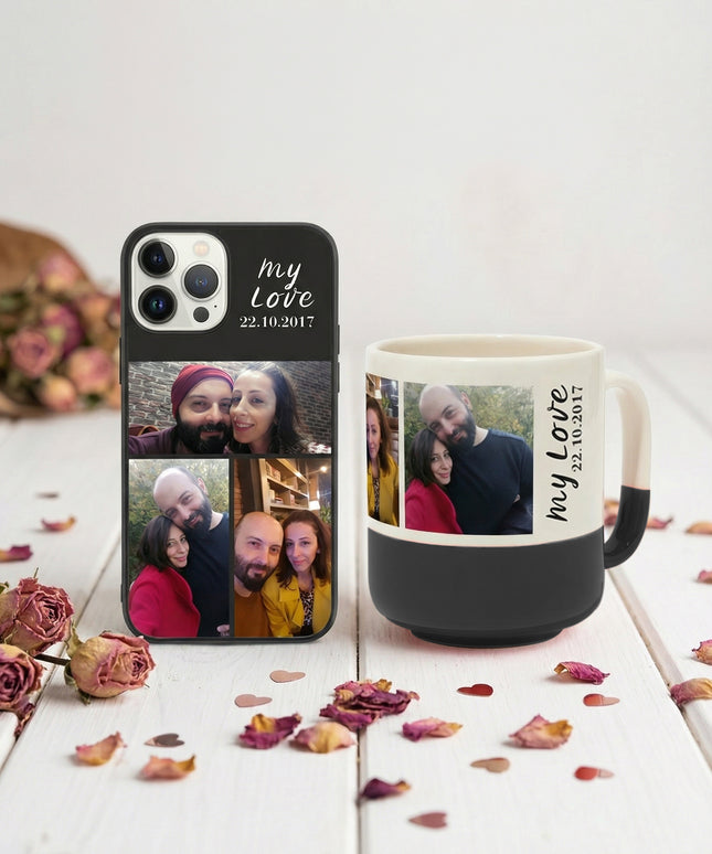 Kişiye Özel Kupa Bardak & iPhone Telefon Kılıfı Seti (Fotoğraflı)