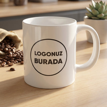 Kurumsal Logo Baskılı Seramik Kupa