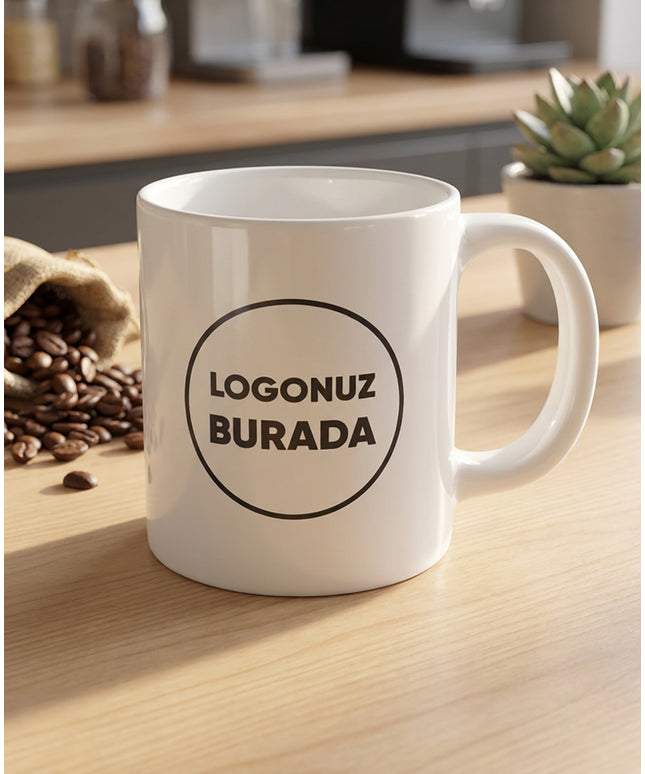 Kurumsal Logo Baskılı Seramik Kupa