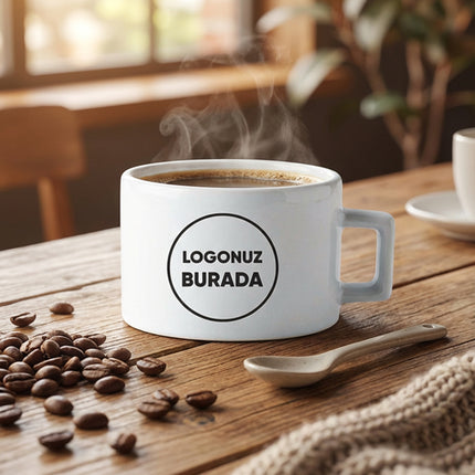 Kurumsal Logo Baskılı Seramik Nescafe  Fincanı