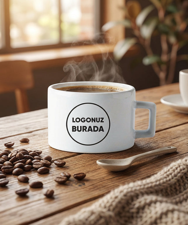 Kurumsal Logo Baskılı Seramik Nescafe  Fincanı