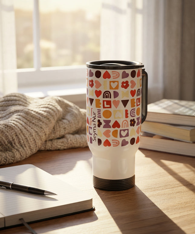 LoveDesen Kulplu Metal Termos Özel Kutu (İsim Baskılı)