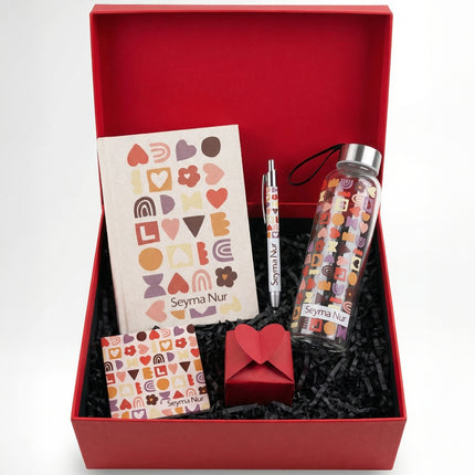 LoveDesen Cam Suluk Özel Kutu (İsim Baskılı)