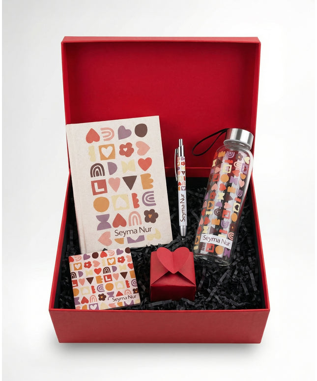 LoveDesen Cam Suluk Özel Kutu (İsim Baskılı)