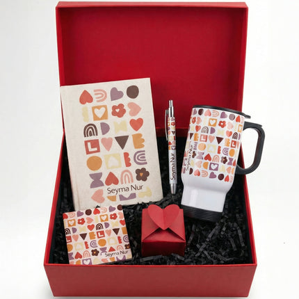 LoveDesen Kulplu Metal Termos Özel Kutu (İsim Baskılı)