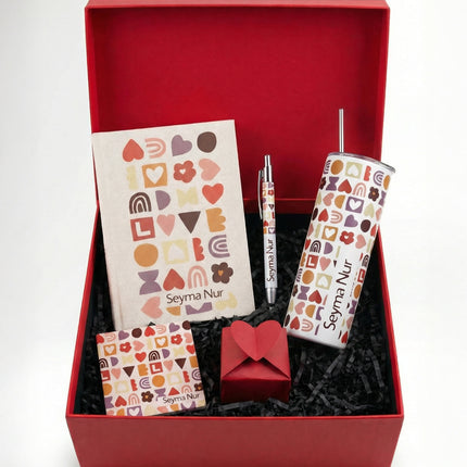 LoveDesen Metal Pipetli Termos Özel Kutu (İsim Baskılı)