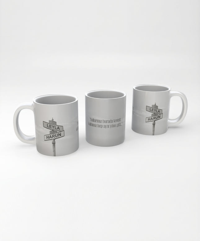 Yollarımız Burada Kesişti Beyaz Kupa-(isim ve Tarihli)