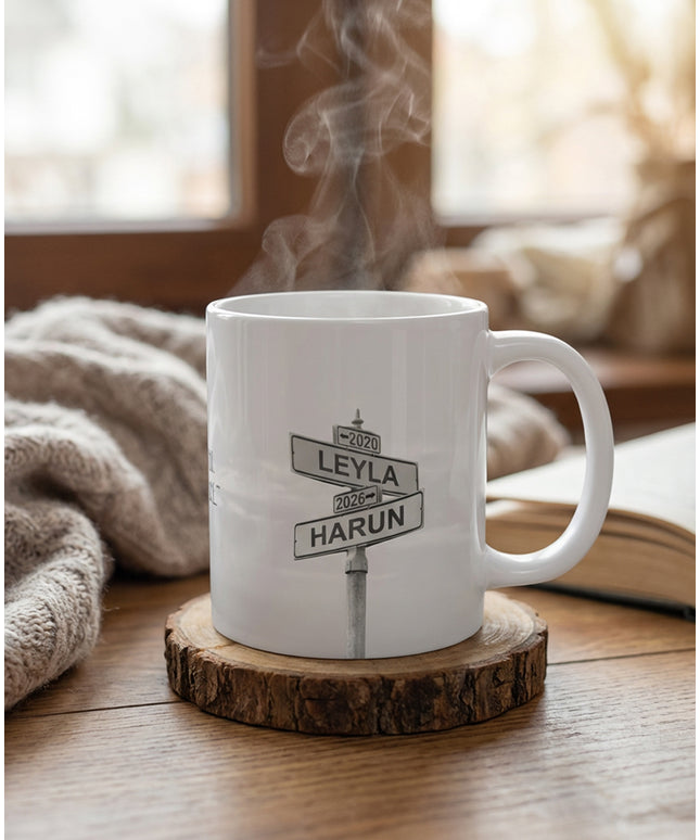 Yollarımız Burada Kesişti Beyaz Kupa-(isim ve Tarihli)