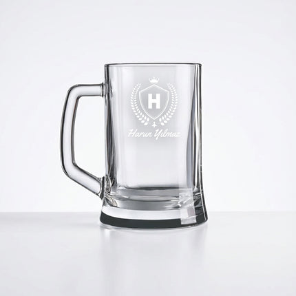 İsim Baskılı Bira Bardağı (Beyaz Harf Baskı) – 395 ml / 500 ml / 660 ml