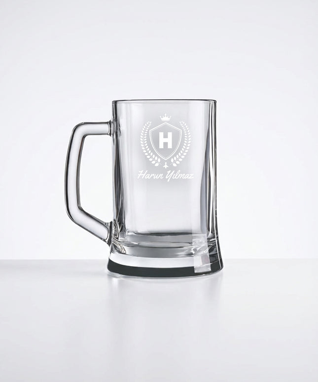 İsim Baskılı Bira Bardağı (Beyaz Harf Baskı) – 395 ml / 500 ml / 660 ml