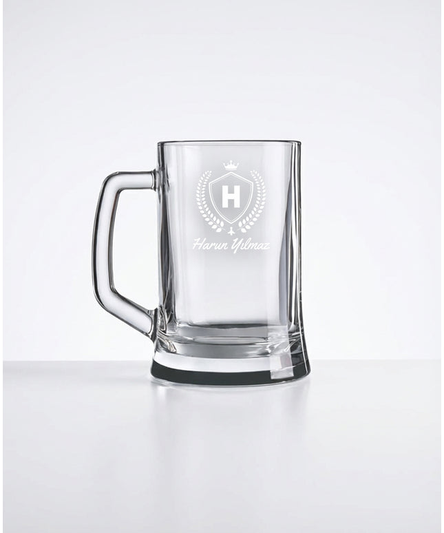 İsim Baskılı Bira Bardağı (Beyaz Harf Baskı) – 395 ml / 500 ml / 660 ml