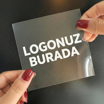 Beyaz Toner Baskılı Şeffaf Etiket (Kare)