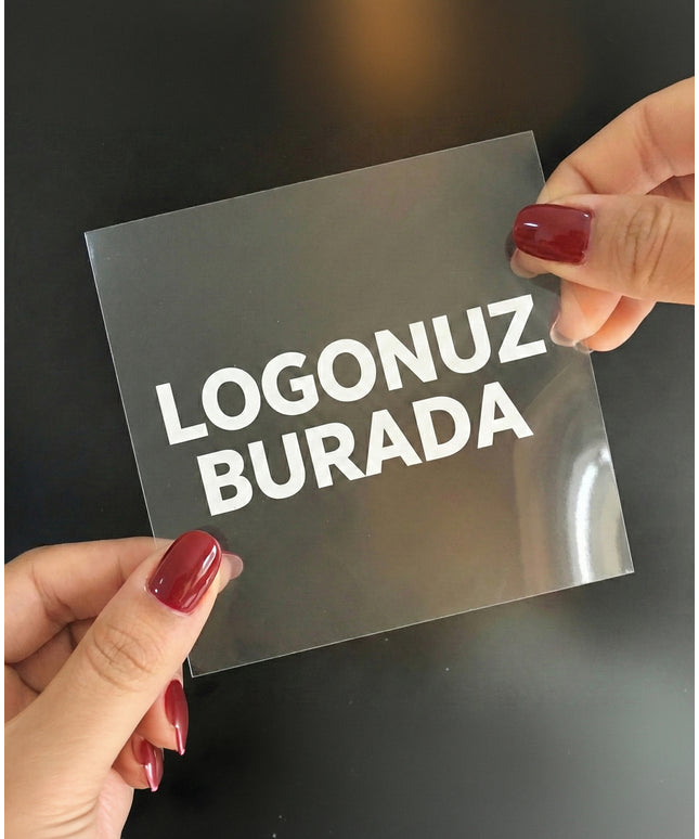 Beyaz Toner Baskılı Şeffaf Etiket (Kare)