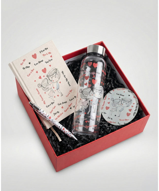 Sevgili Öpücük Cam Mataralı Özel Kutu