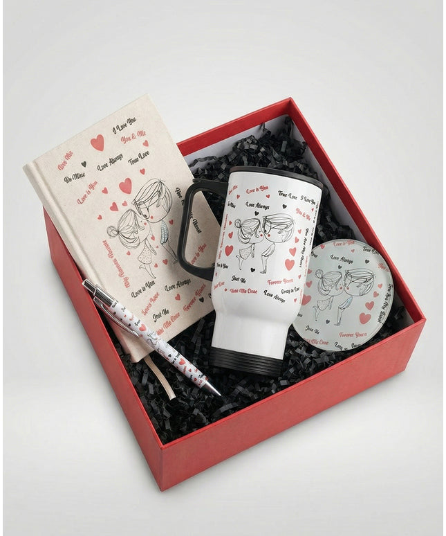 Sevgili Öpücük Kulplu Termoslu Özel Kutu