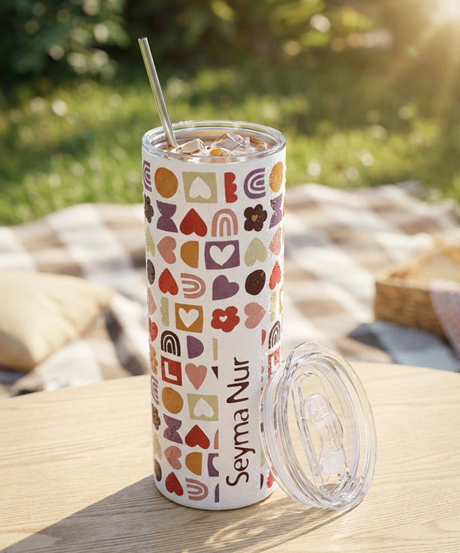 LoveDesen Metal Pipetli Termos Özel Kutu (İsim Baskılı)