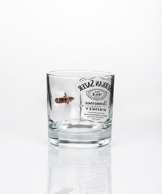 JD Etiket Mermili Viski Bardağı + 4 Adet Viski Taşı (İsim Baskılı)