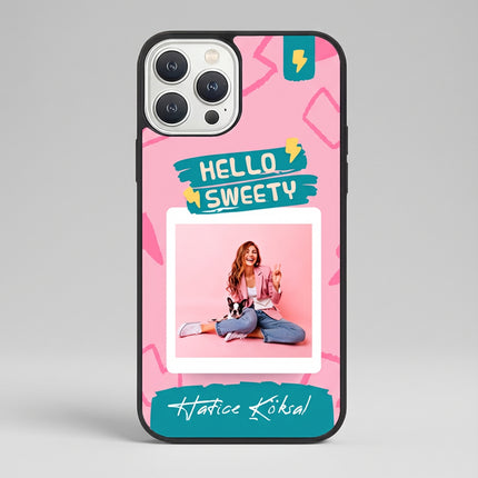 Kişiye Özel iPhone Telefon Kılıfı Polaroid Pembe (Fotoğraflı & İsimli) | tasarla kutla
