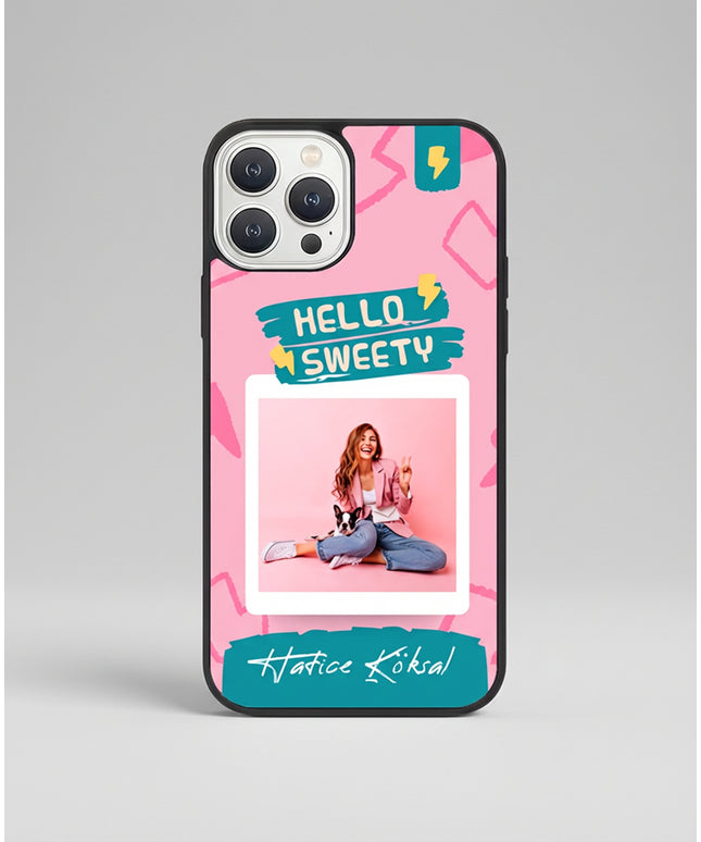 Kişiye Özel iPhone Telefon Kılıfı Polaroid Pembe (Fotoğraflı & İsimli) | tasarla kutla