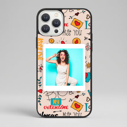 Kişiye Özel iPhone Telefon Kılıfı Polaroid Love Kiss (Fotoğraflı & İsimli) | tasarla kutla