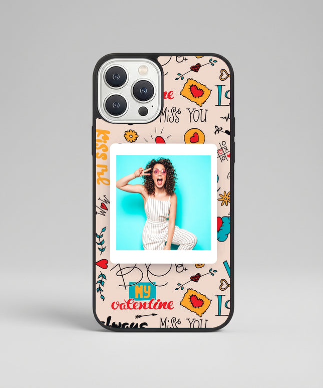 Kişiye Özel iPhone Telefon Kılıfı Polaroid Love Kiss (Fotoğraflı & İsimli) | tasarla kutla