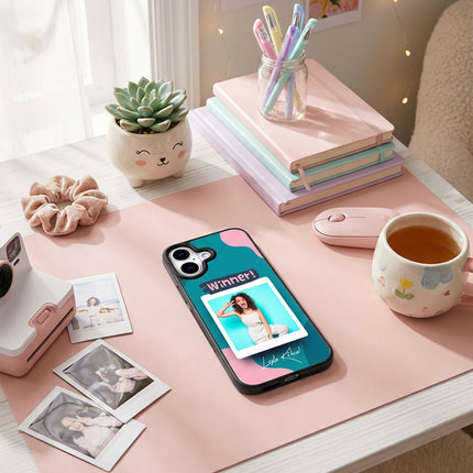 Kişiye Özel iPhone Telefon Kılıfı Polaroid Winner (Fotoğraflı & İsimli) | tasarla kutla