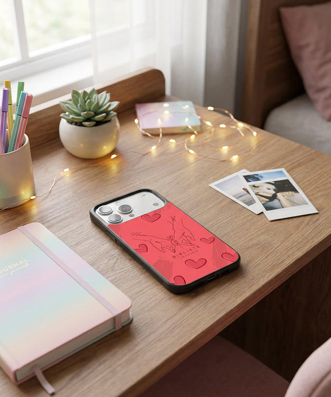 Kişiye Özel iPhone Telefon Kılıfı El Ele (İsimli ve Tarihli) | tasarla kutla