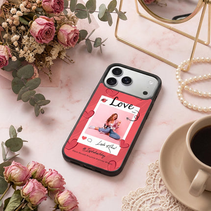 Kişiye Özel iPhone Telefon Kılıfı Polaroid Love Kalp (Fotoğraflı & İsimli) | tasarla kutla