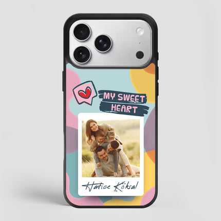 Kişiye Özel iPhone Telefon Kılıfı Polaroid My Sweet (Fotoğraflı & İsimli) | tasarla kutla