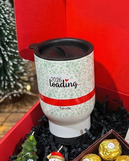 2026 Loading… Kulplu Termos Yılbaşı Hediye Kutusu